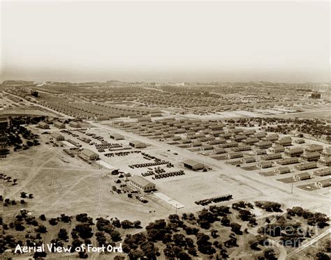 Areial View Of Fort Ord Looking Towards Monterey Bay Circa 1945