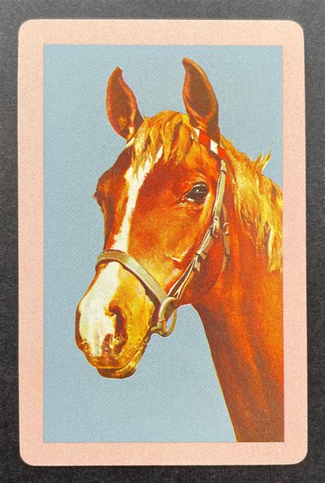Vintage Swap Playing Card Beautiful Chestnut Horse Head Smooth Finish
