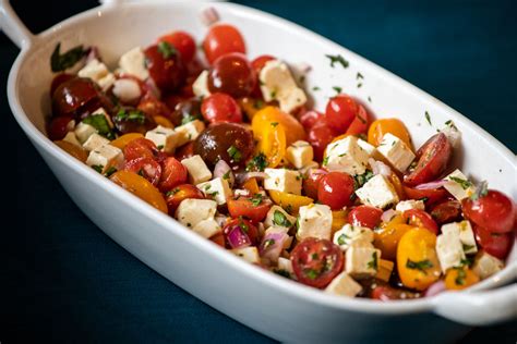 Cook the pasta in a large pot of boiling salted water with a splash of oil to keep it from sticking together. Ina Garten's Tomato Feta Salad - Brian's Dish