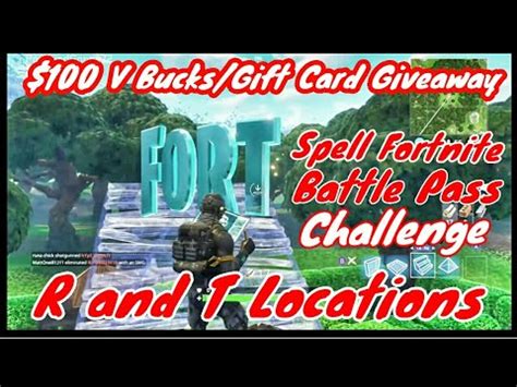 Select to redeem fortnite gift card. $100 V Bucks/Gift Card Giveaway-Letters R and T Locations ...