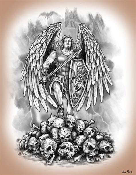 Guardian Angel Knight Angel Tattoo Designs Archangel Tattoo