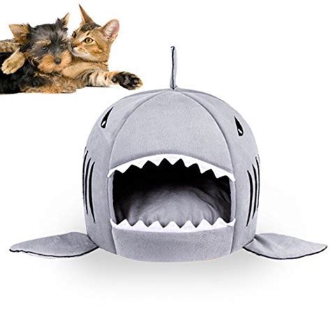 Shark Bed For Small Cat Dog Cave Bed Removable Cushionwaterproof