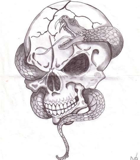 Skull With Snake By Glsellers1 On Deviantart