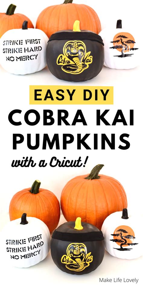 How To Make Easy Cobra Kai Pumpkins For Halloween Kids Pumpkin