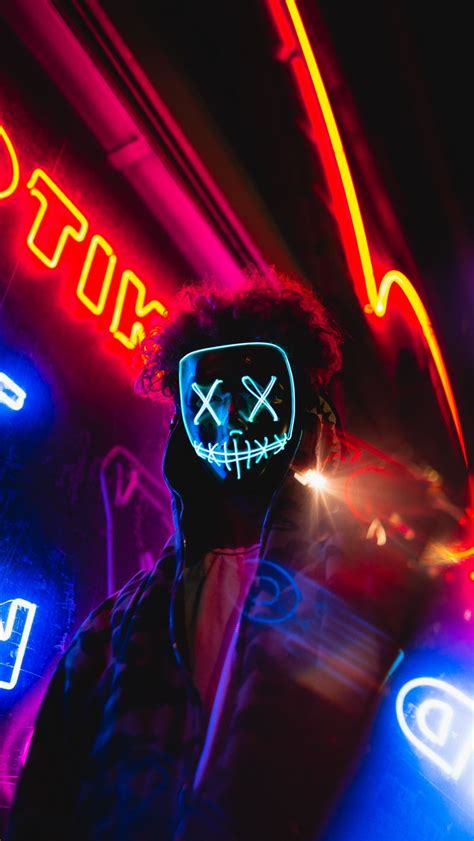 Neon Face Mask Wallpapers Top Free Neon Face Mask Backgrounds