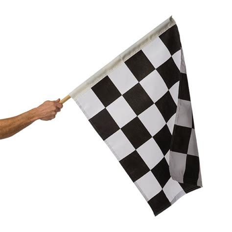 Black And White Checkered Auto Racing Flag 24 X 30 Mounted