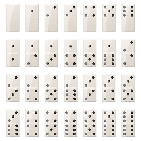 Domino Pieces Isolated On White Background 1214039 Vector Art At Vecteezy