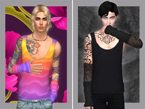 Hey Summer Tank Top For Male Sims Base Game — Wistful Castle