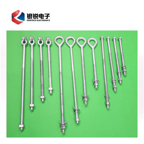Hot Dip Galvanized Straight Angled Forged Thimble Eye Pigtail Bolt And