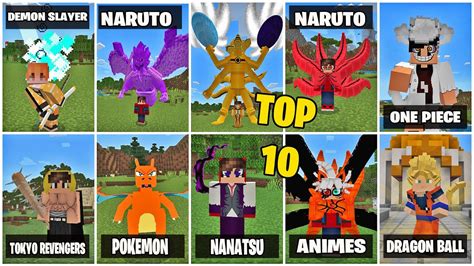 Top Melhores Addons De Animes Para Minecraft Pe Bedrock Youtube