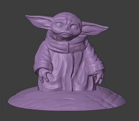 Baby Yoda Grogu 3d Model 3d Printable Cgtrader