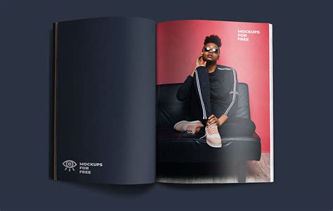 Download Free Open Magazine Mock-up | Mockuptree