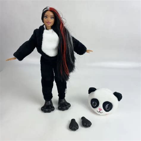 MATTEL BARBIE CUTIE Reveal Posable Doll With Panda Bear Costume 18 50