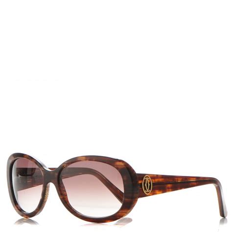 Cartier Janis Sunglasses Brown 186693 Fashionphile