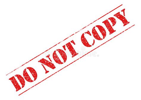 Red Do Not Copy Stencil Stock Photo Illustration Of Type 103747612