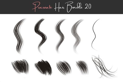 Procreate Hair Brushes 20 Baby Hair Brush Hair Painting Photoshop Hair