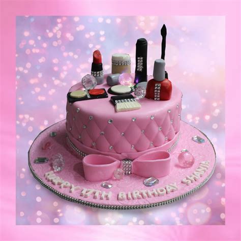 It will always be there when you forget your friend's birthday. Pink Makeup Cake - CakeCentral.com