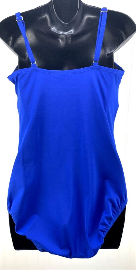 inches away one piece royal blue swimsuit ruched slim… gem
