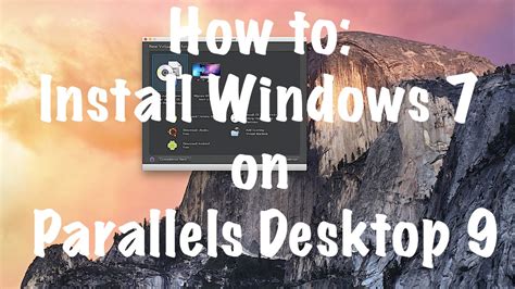 How To Install Windows 7 On Parallels Youtube