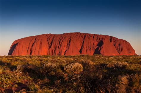 Uluru/ayers rock, giant monolith, one of the tors (isolated masses of weathered rock) in southwestern northern territory, central australia. Uluru (Ayers Rock) • CU in the NT