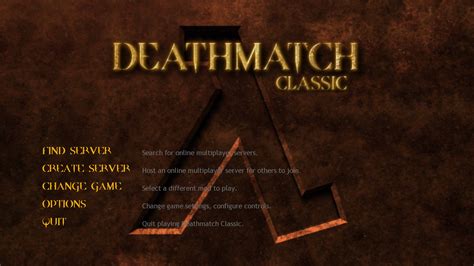 Widescreen Wonanniversary Style Menu For Deathmatch Classic Steam