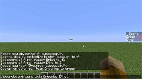 Tutorial How To Use The Minecraft Scoreboard Display No Command