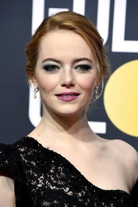 Emma Stone S Makeup At The Golden Globes Popsugar Beauty Photo