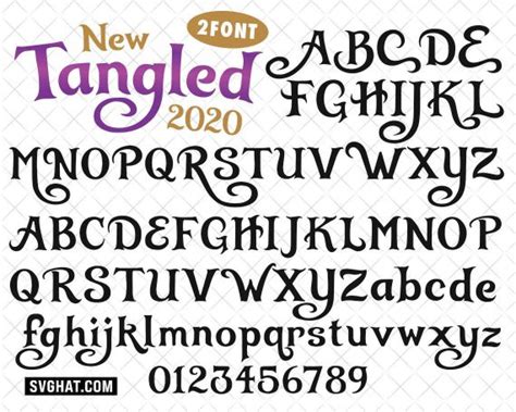Tangled Font Svg Files For Cricut Silhouette Disney Svg New Tangled