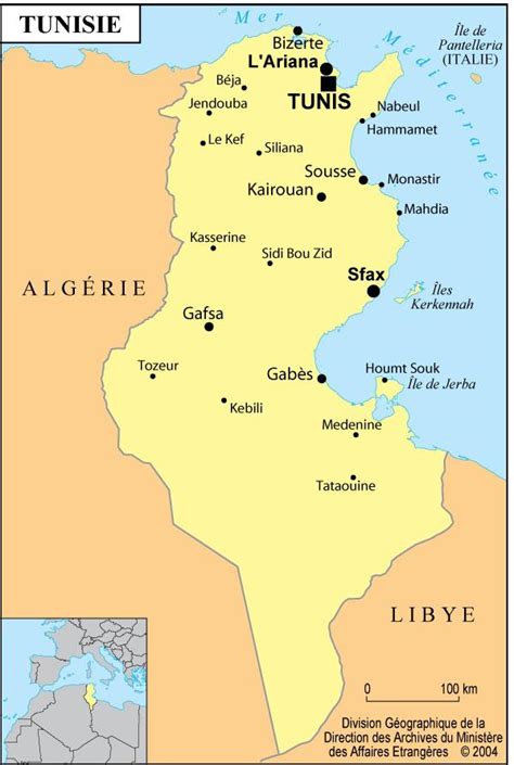 Carte Tunisie Archives Voyages Cartes