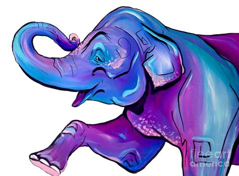 Purple Elephant Painting By Abbi Kay Pixels