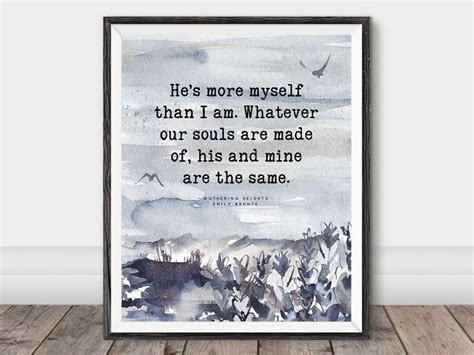 Wuthering Heights Quote Emily Bronte Literary Wedding Etsy