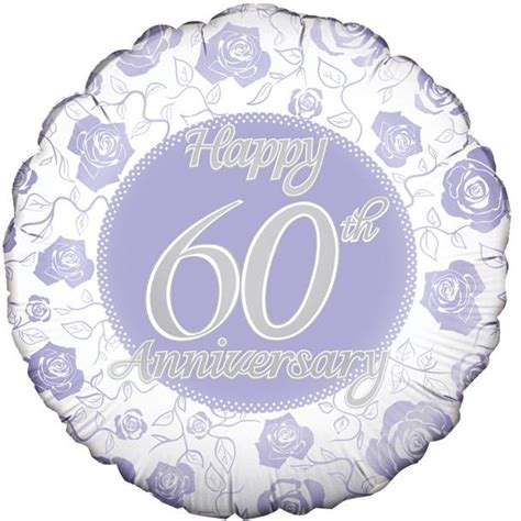 Happy 60th Anniversary Diamond 18 Foil Helium Balloon Buy Online
