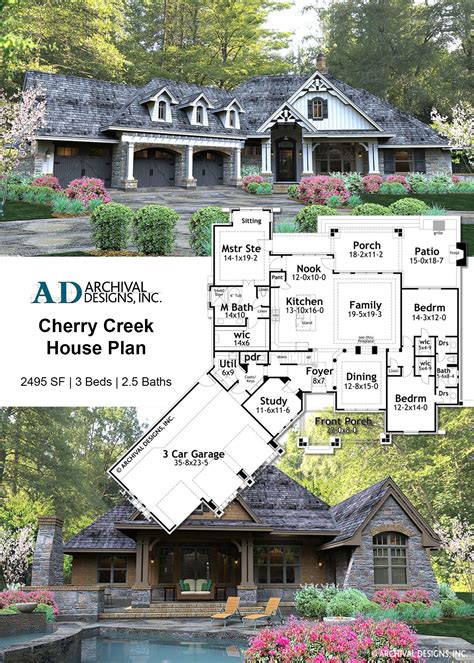 The Cherry Creek Ranch House Plan Is A Larger Version Of The Top