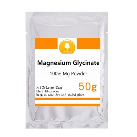 50 1000g Magnesium Glycinate Mg 100 Powder Free Shipping