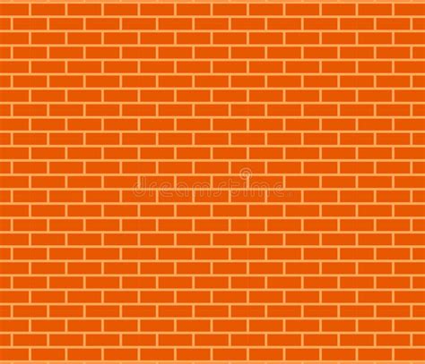 Orange Brick Wall Pattern Texture Stock Vector Illustration Of Block