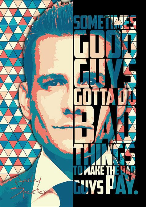 Harvey Specter Suits Tv Show Quote Poster Stars Painting By Evans Julie