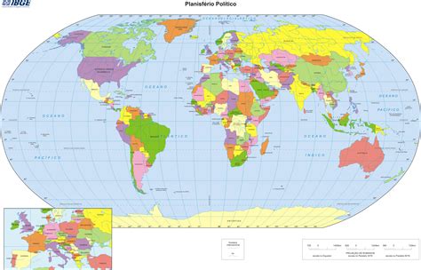 Mapa Do Mundo Para Imprimir