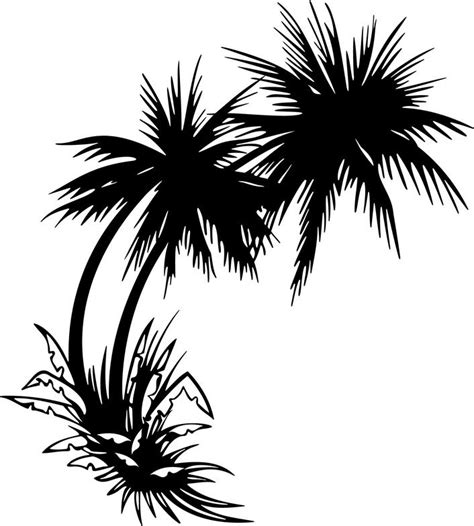 Palm Tree Black And White Clipart Free Download On Clipartmag