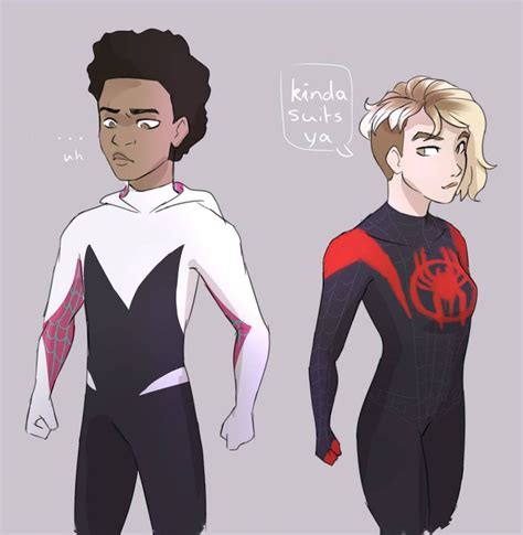 Miles And Gwen Switcheroo By Kilierqueen Miles Morales Spiderman
