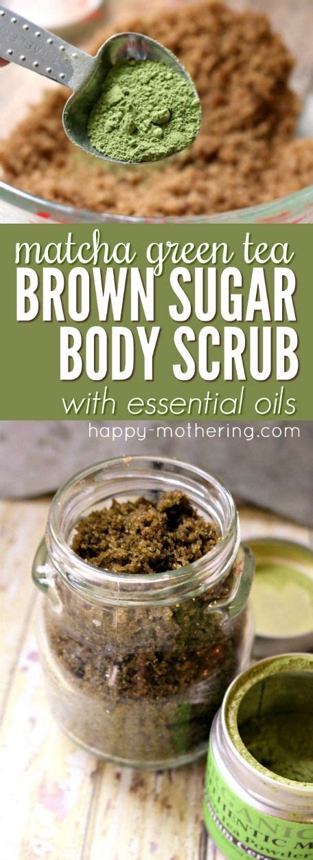 Matcha Green Tea Brown Sugar Body Scrub With Essential Oils Sugar