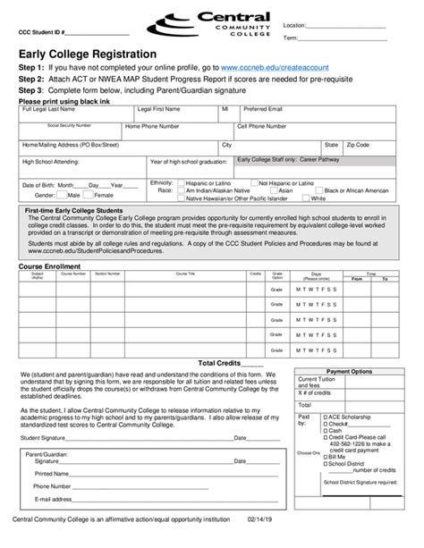 Fill Free Fillable Forms Central Community College