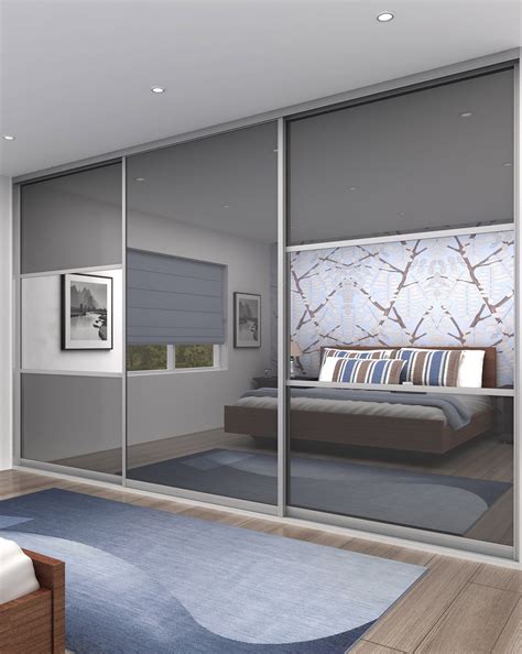 Wardrobe in lignum dark, plan xl slate finish hinged door and titanium handle, hinged door. Sliding Wardrobe Doors with 35mm Aluminium Frames ...