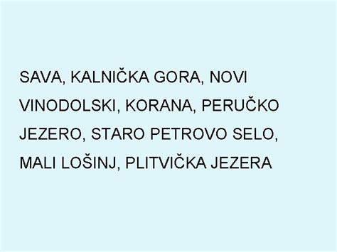 Veliko Slovo U Imenima Naseljenih Mjesta Voda Gora