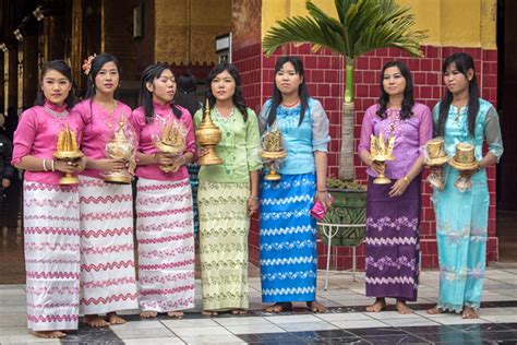 Myanmar National Costume Traditional Dress And Clothes