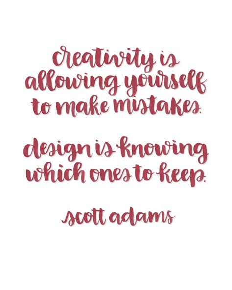 Printable Brush Lettered Inspiration Creativity Quote By Scott Adams