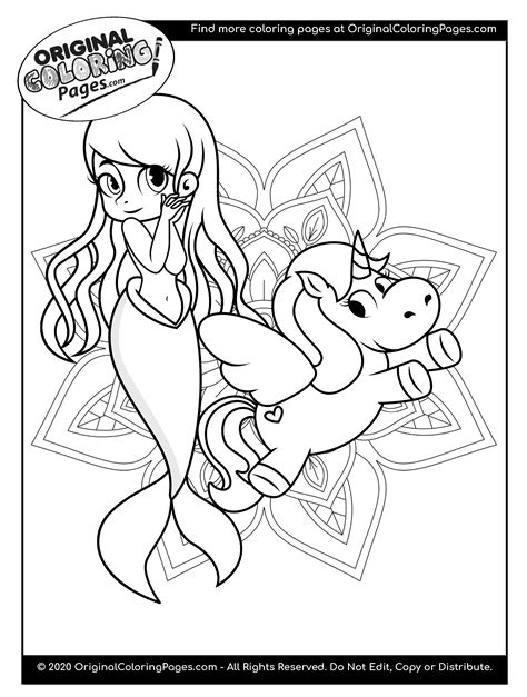 Mermaids and Unicorns Coloring Pages | Coloring Pages - Original