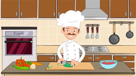 Animated Chef Cooking Moving Video Background Youtube