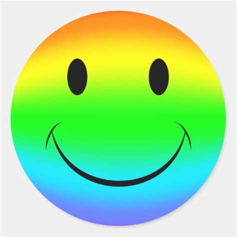 Rainbow Smiley Sticker Zazzle
