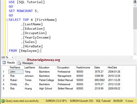 SQL ROWCOUNT