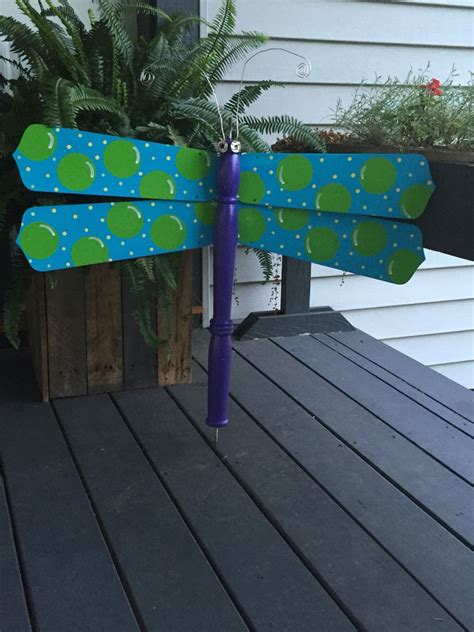 Dragonfly Made From Upcycled Ceiling Fan Blades 45 Painted Fan Blades